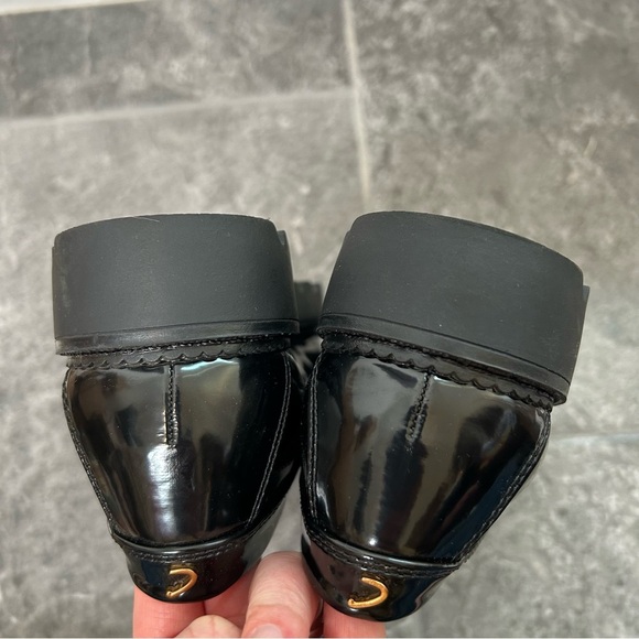 Sam Edelman Circus Black Patent Chunky Loafer Horse Bit Faux Leather Size 9.5 - Picture 8 of 15